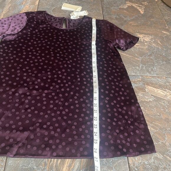 NWT Aritzia Wilfred 100% Silk Cypres Keyhole Back Top Purple Size XXS - Picture 12 of 15